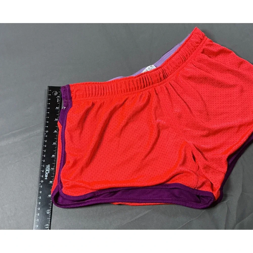 Nike Dri-FIT Womens Red Purple Mesh Running Shorts Size M Athletic Gym Workout
